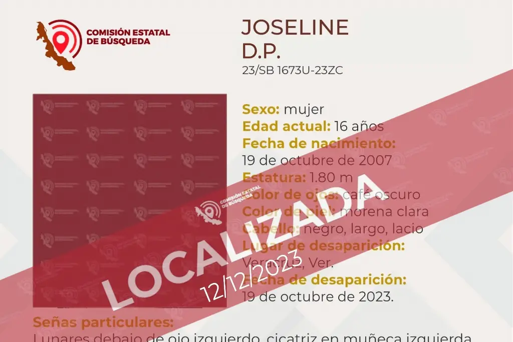 Imagen Localizan a menor de edad desaparecida en el puerto de Veracruz 