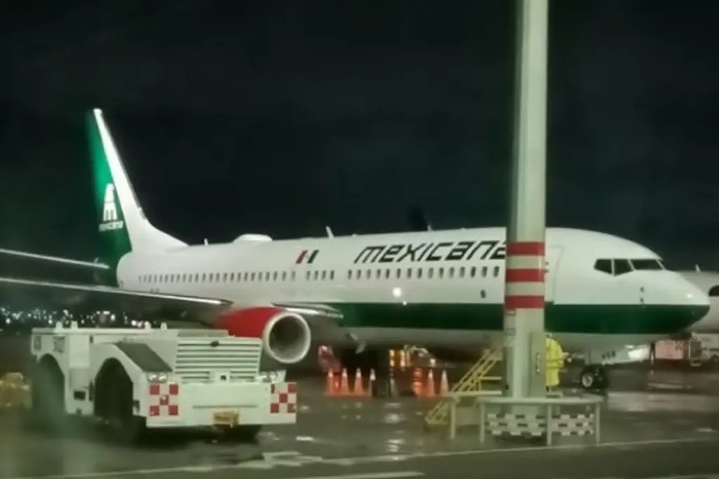 Imagen Avión de Mexicana de Aviación vuela del AIFA a Tijuana previo a inauguración de aerolínea