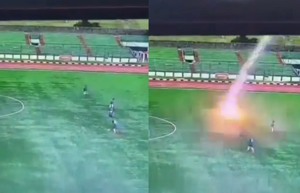 Imagen Jugador de futbol muere tras caerle un rayo en pleno partido (+video)