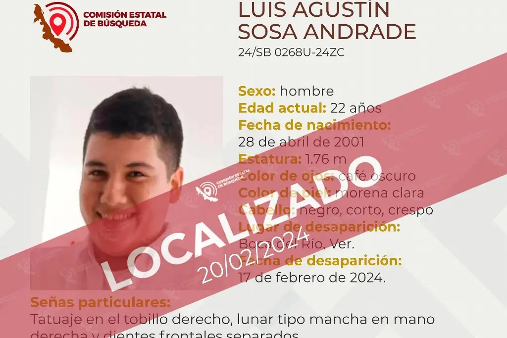 Imagen Localizan a estudiante de la UV reportado como desaparecido en Boca del Río