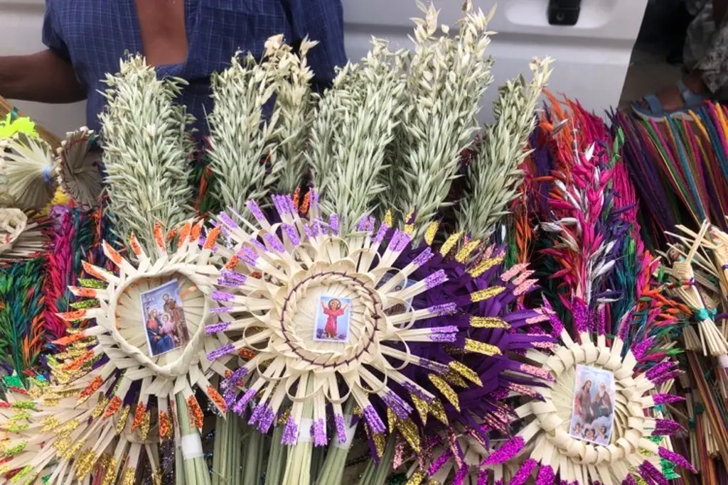 Imagen Llegan artesanos de Puebla a Veracruz; elaboran palmas para el Domingo de Ramos