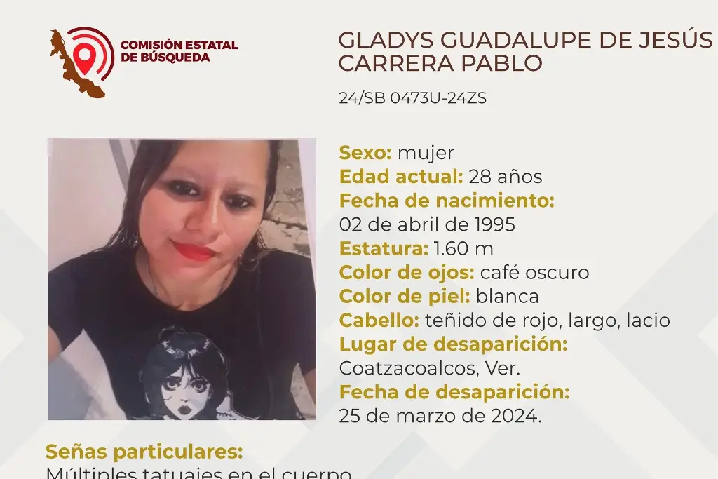 Imagen Joven mujer desaparece al sur de Veracruz; aquí sus características 