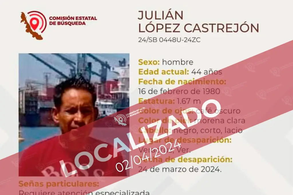 Imagen Tras 2 semanas, hallan a hombre reportado como desaparecido en el puerto de Veracruz