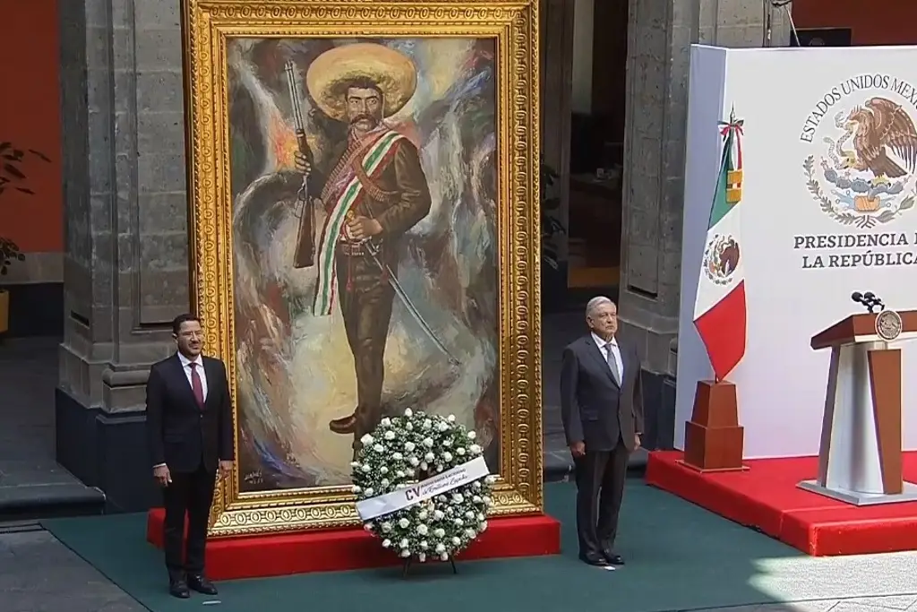 Imagen AMLO encabe el 105 aniversario luctuoso de Emiliano Zapata
