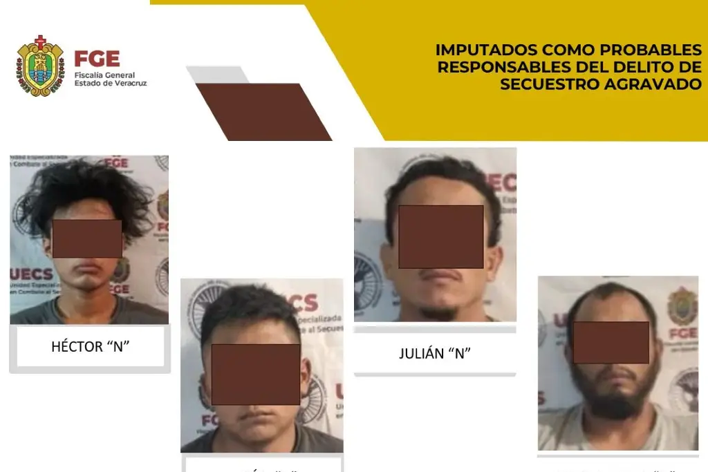 Imagen Los imputan por presunto secuestro agravado al norte de Veracruz