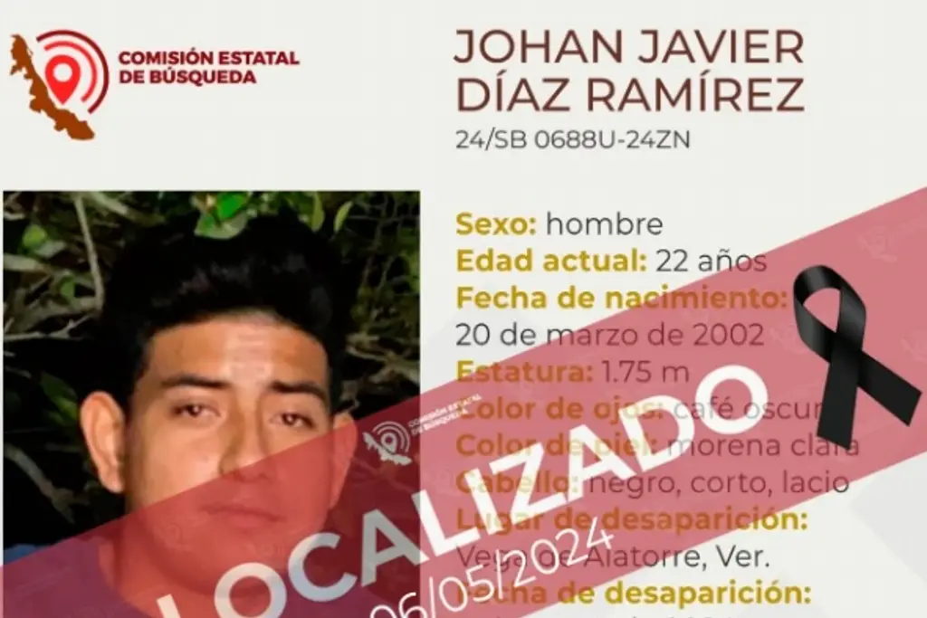 Imagen Hallan sin vida a joven reportado como desaparecido en la zona norte de Veracruz