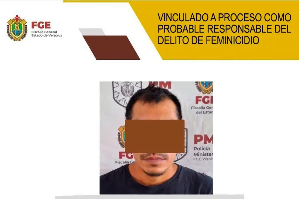 Imagen Lo vinculan a proceso por el delito de feminicidio en zona centro del estado de Veracruz