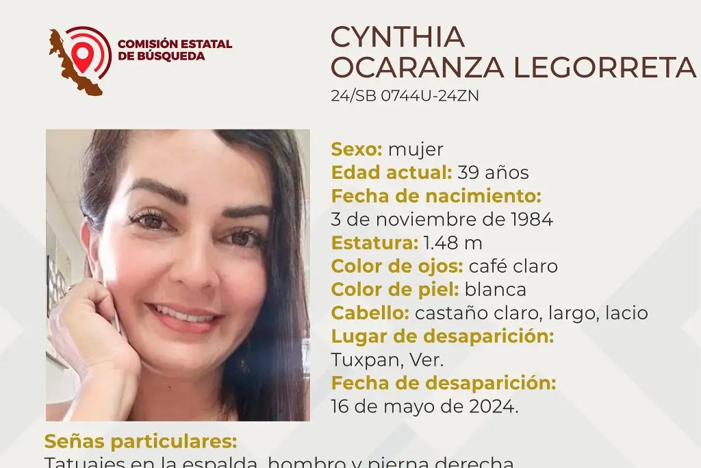 Ella es Cynthia, tiene 39 años y desapareció al norte de Veracruz - xeu ...