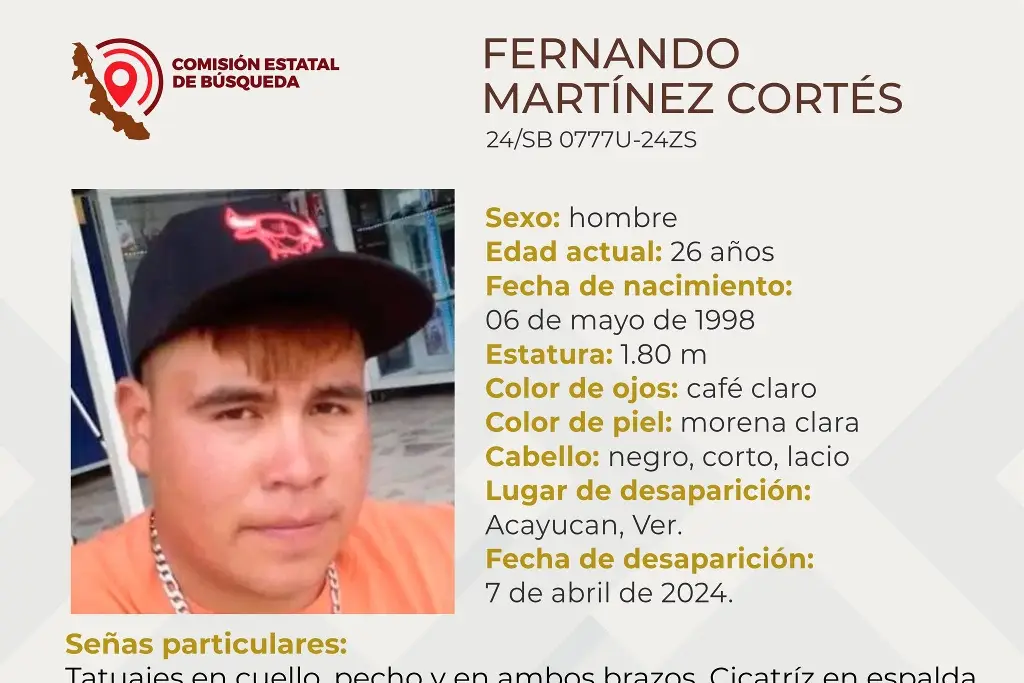 Imagen Piden ayuda para encontrar a joven desaparecido al sur de Veracruz 