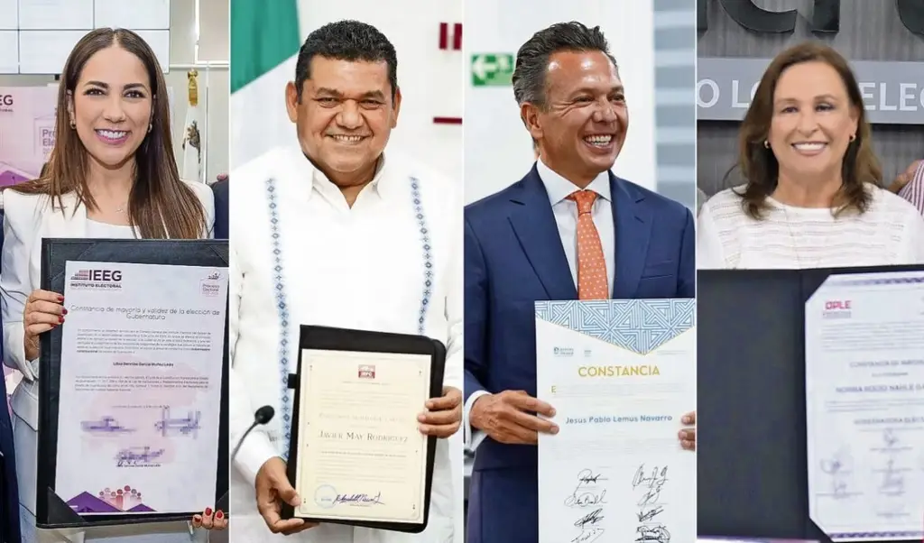 Imagen Reciben constancias de mayoría 9 gobernadores electos en México