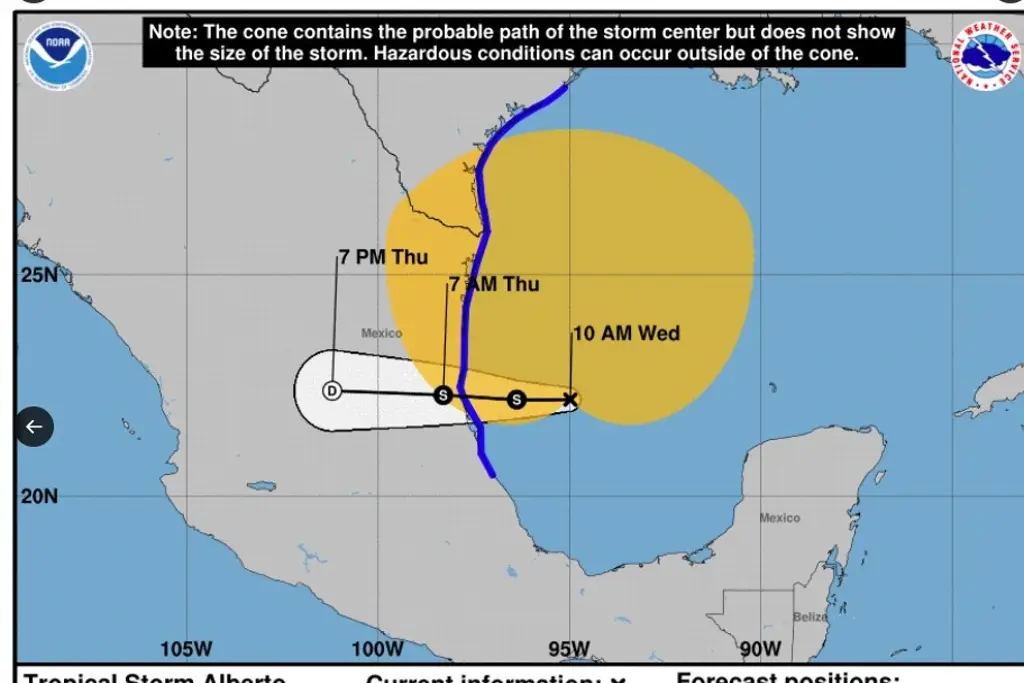 Imagen Se forma 'Alberto' en el Golfo de México, la primera tormenta tropical