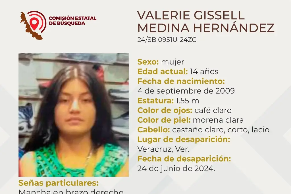 Imagen Ella es Valerie, tiene 14 años y desapareció en el puerto de Veracruz 