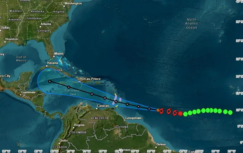 Imagen Tormenta tropical 'Beryl' se fortalece mientras avanza sobre el Atlántico
