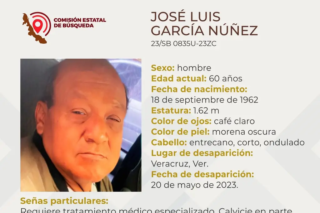 Imagen Piden ayuda para encontrar a adulto mayor desaparecido en el puerto de Veracruz 