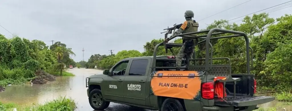 Imagen Ejército mexicano despliega plan DNIII por emergencia en la zona norte de Veracruz