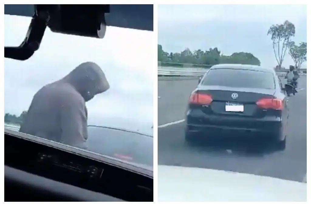 Imagen Graban a presuntos asaltantes y son baleados en autopista; padre llora por su hijo (+Video)