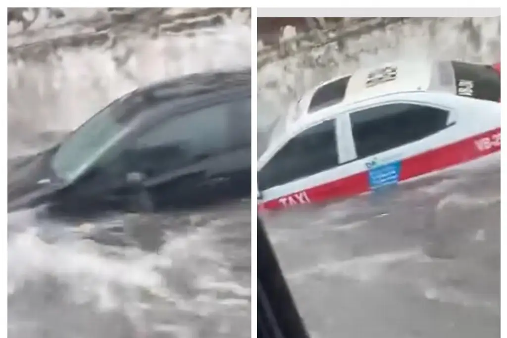 Imagen Autos flotan por inundaciones en Veracruz (+Video)