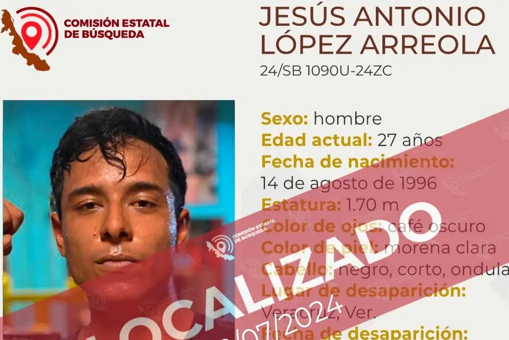 Imagen Localizan a hombre desaparecido en la ciudad de Veracruz