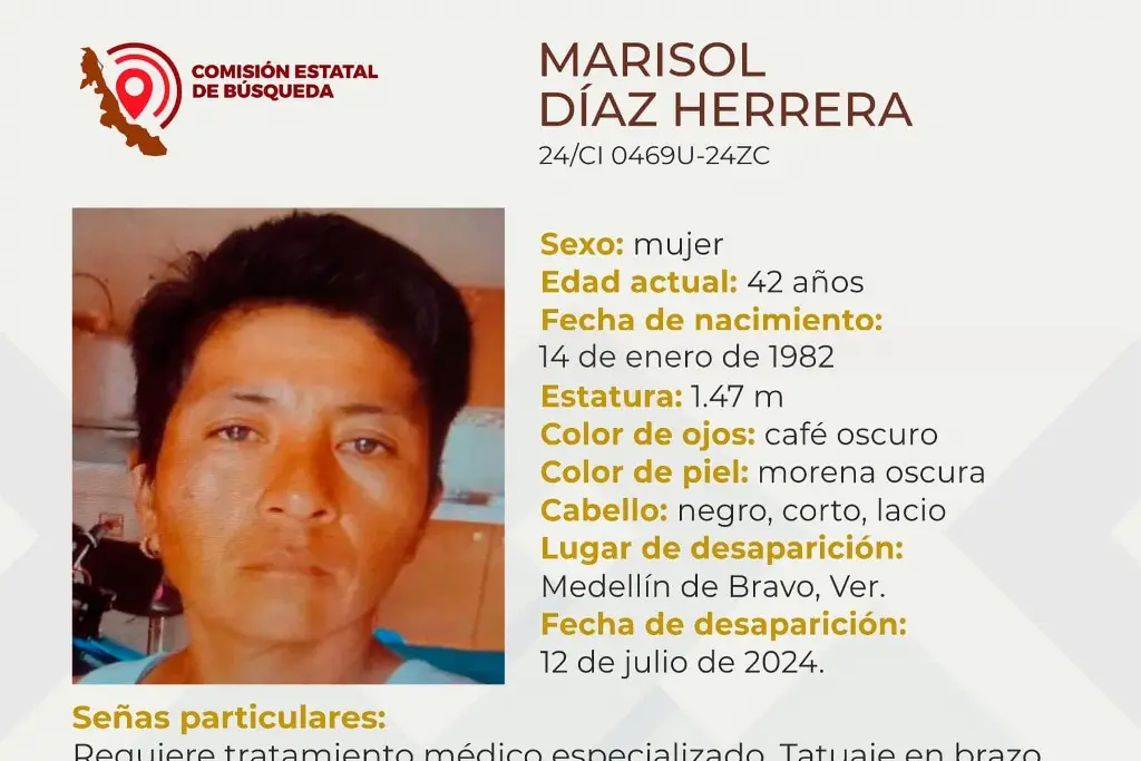 Imagen Ella es Marisol, tiene 42 años y desapareció en Medellín de Bravo