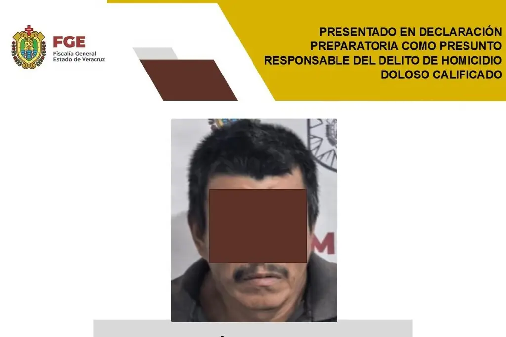 Imagen Lo presentan como presunto responsable de homicidio doloso calificado