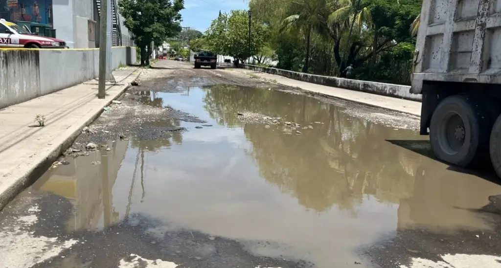 Imagen En deplorables condiciones calle del fraccionamiento Floresta en Veracruz 