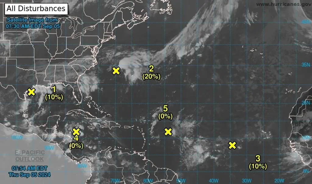 Imagen Vigilan 5 zonas de disturbio en el Atlántico 