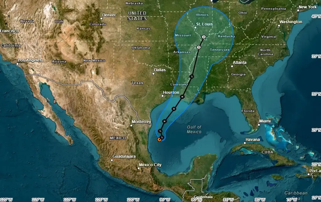 Imagen Tormenta tropical 'Francine' se fortalece en el Golfo de México; se convertiría en huracán