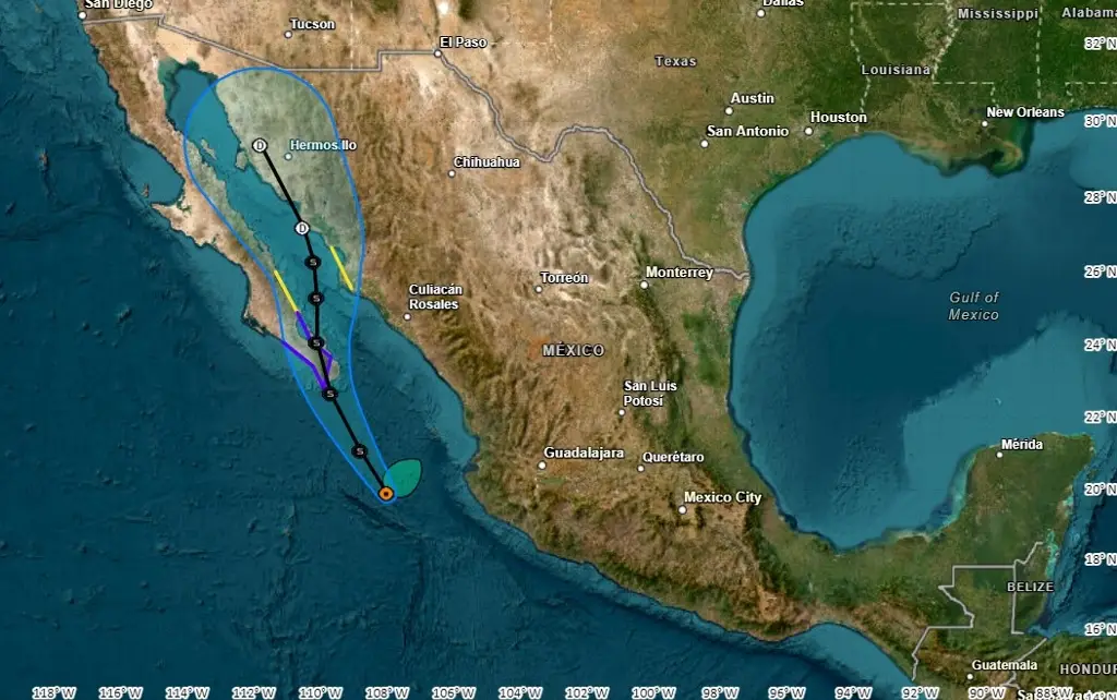 Imagen Se forma la tormenta tropical 'Ileana' en el Pacífico; impactaría México 2 veces