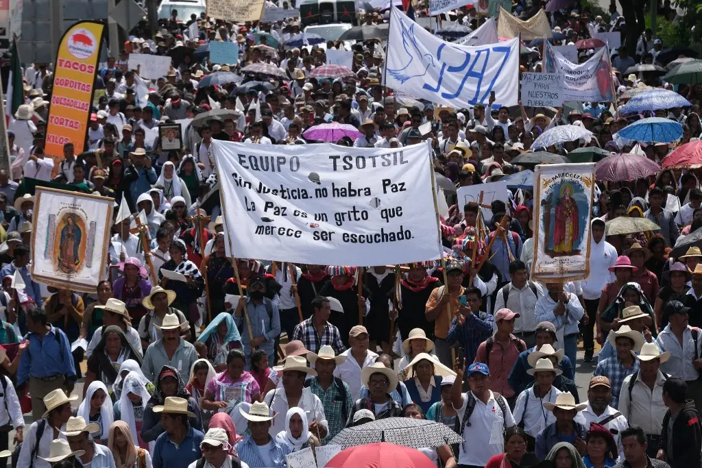 Imagen Miles de ciudadanos en Chiapas piden al Gobierno parar la violencia del narco