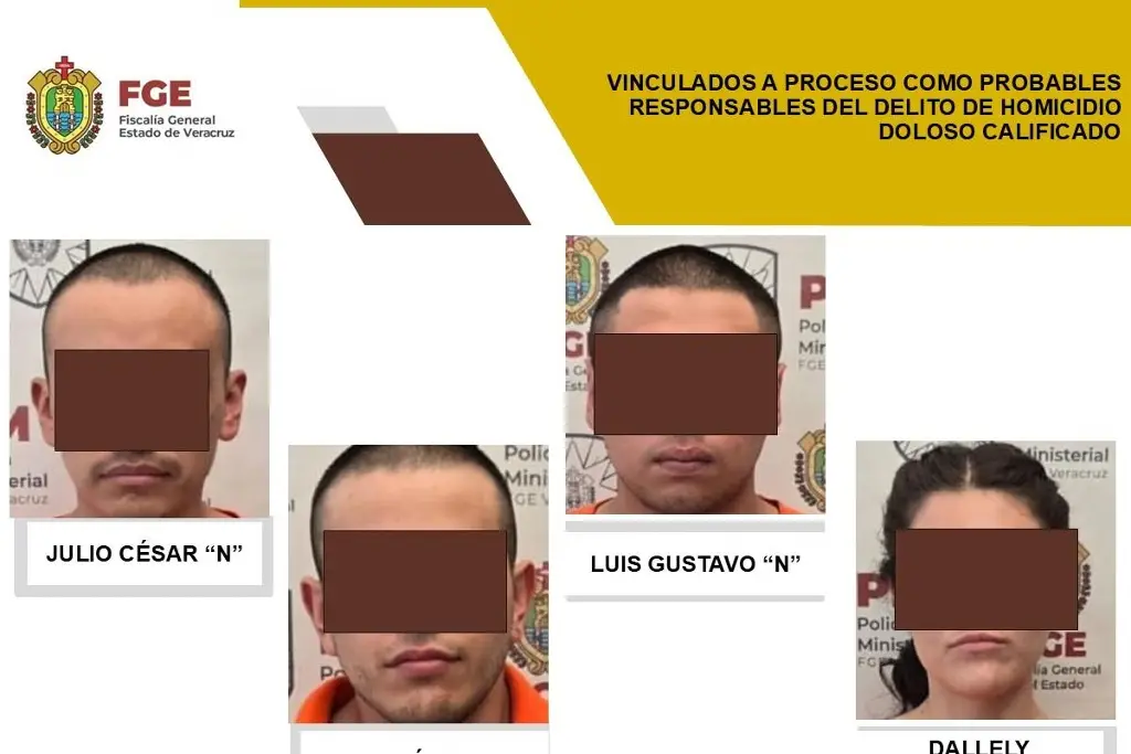 Imagen Vinculan a proceso a 4 personas por presunto homicidio doloso calificado 