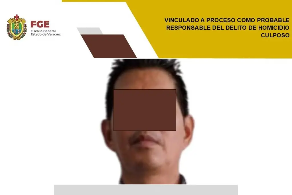 Imagen Lo vinculan a proceso por presunto homicidio culposo al sur de Veracruz 