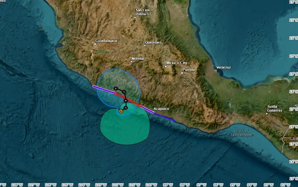 Imagen Prevén que 'John' se convierta en huracán categoría 1; sigue intensificándose