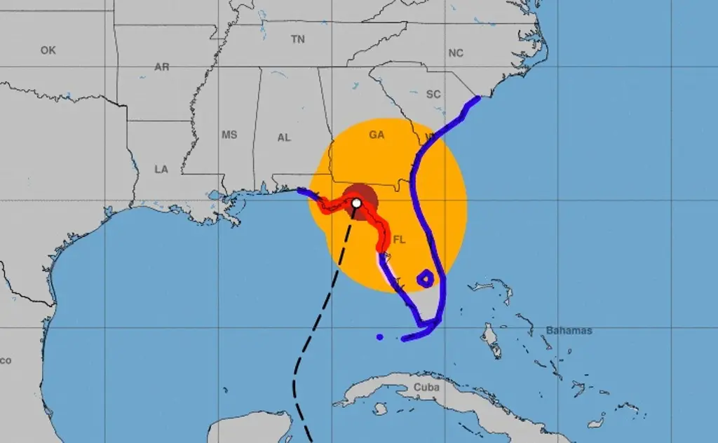 Imagen Helene toca tierra en el noroeste de Florida como un potente huracán de categoría 4