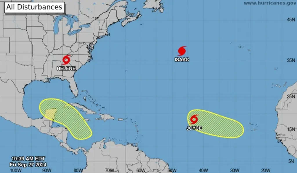 Imagen Se suman 'Joyce' y el huracán 'Isaac' a 'Helene' en el Atlántico