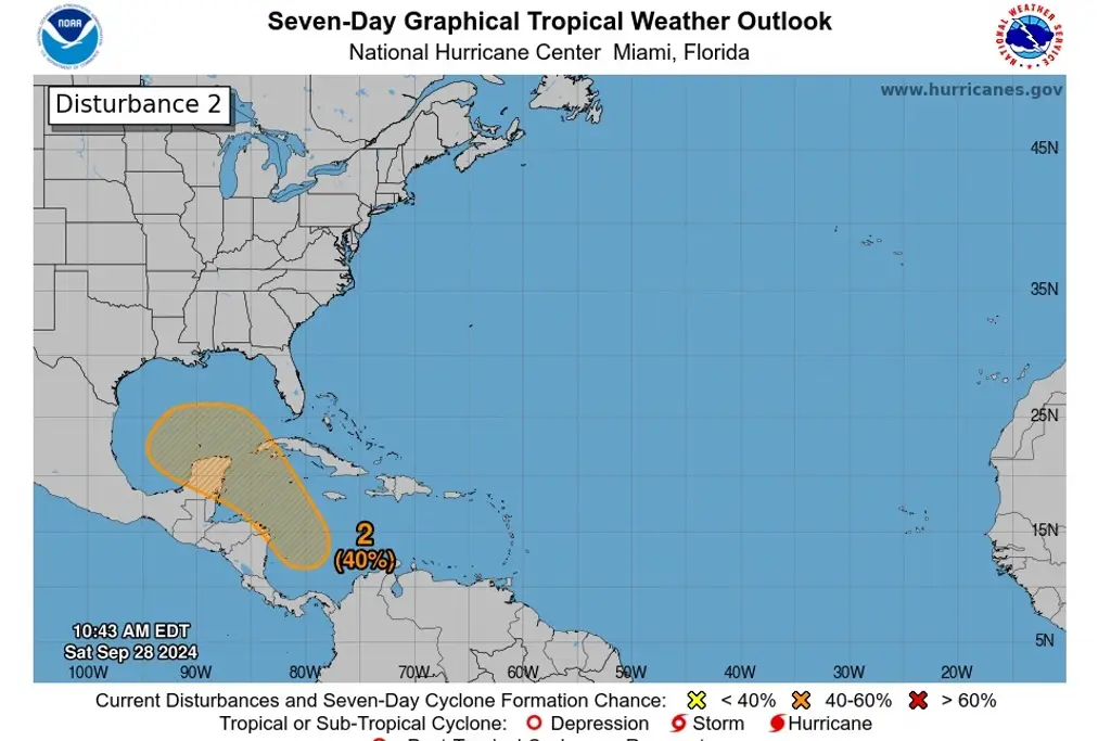 Imagen Disturbio podría convertirse en depresión tropical en el Golfo de México; ¿Cuándo?