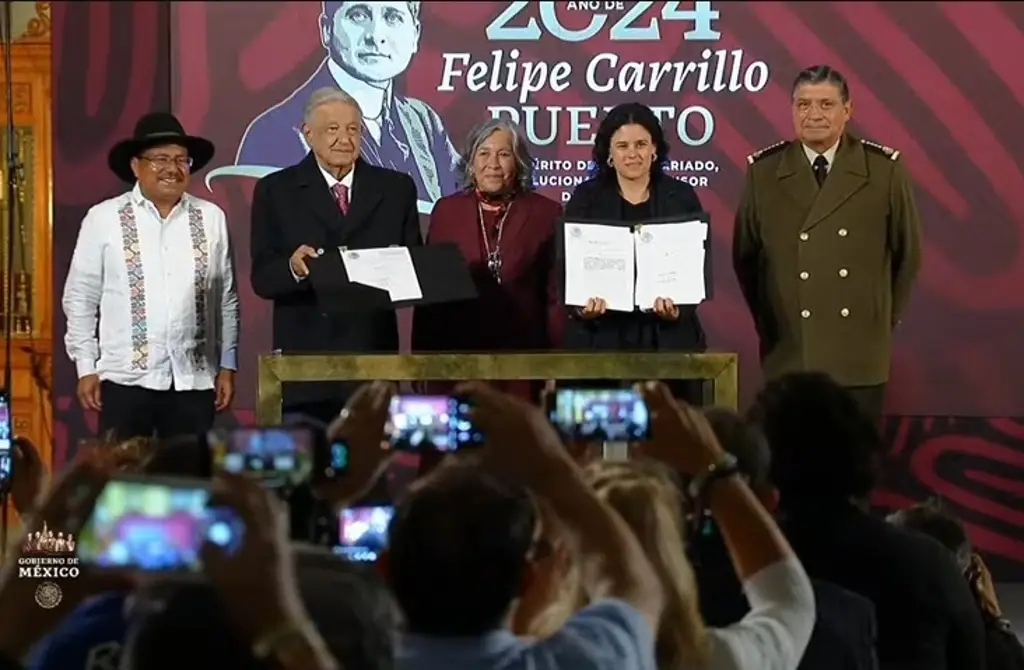 Imagen AMLO firma reformas a la Guardia Nacional y pueblos indígenas