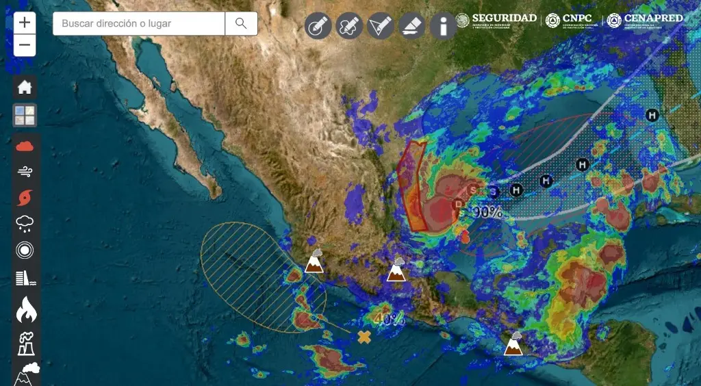 Imagen Activan Alerta Azul por disturbio tropical 14 que traería lluvias muy fuertes en Veracruz 