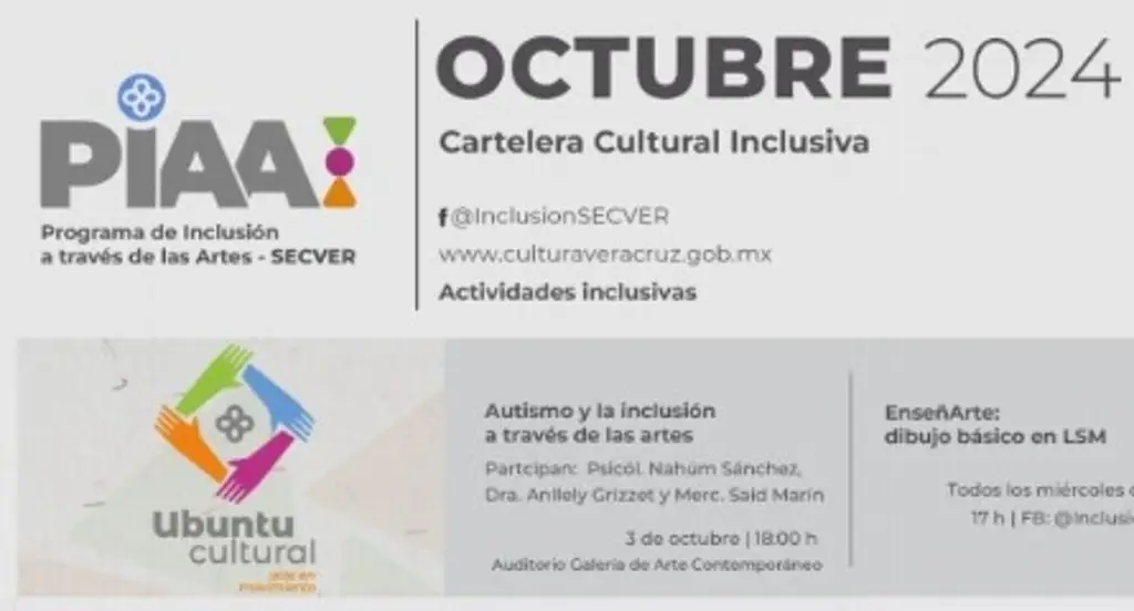 Imagen Invitan a participar a actividades con enfoque inclusivo durante octubre