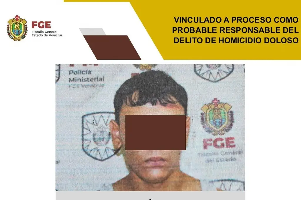 Imagen Lo vinculan a proceso por presunto homicidio doloso al sur de Veracruz 