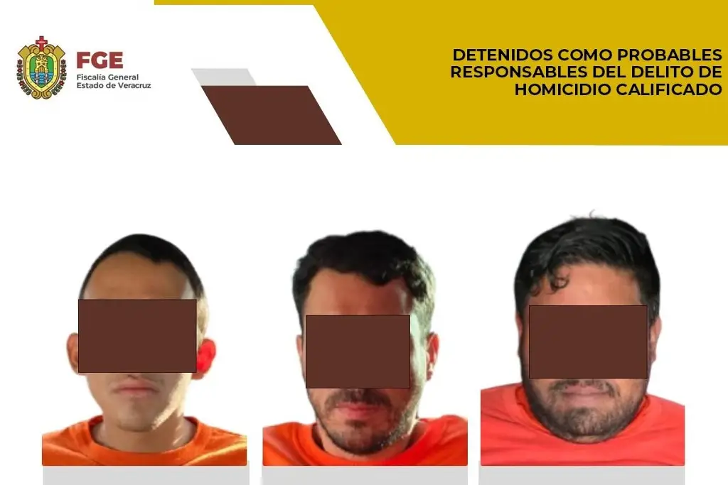 Imagen Detienen a 3 hombres por presunto homicidio calificado 