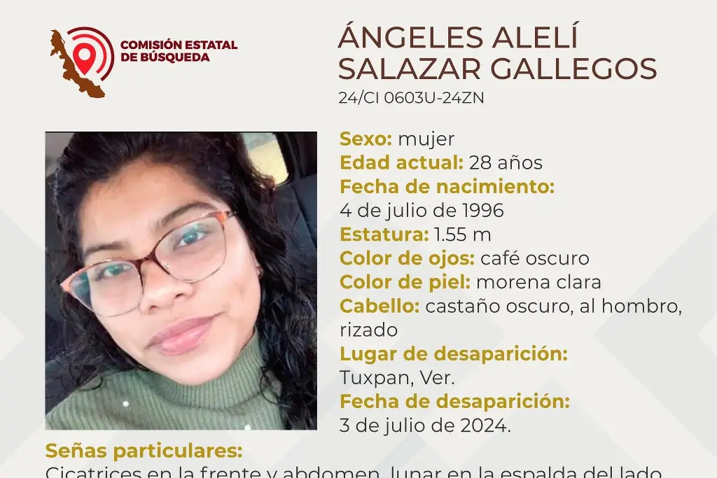 Imagen Ella es Ángeles, tiene 28 años y desapareció al norte de Veracruz; aquí sus características