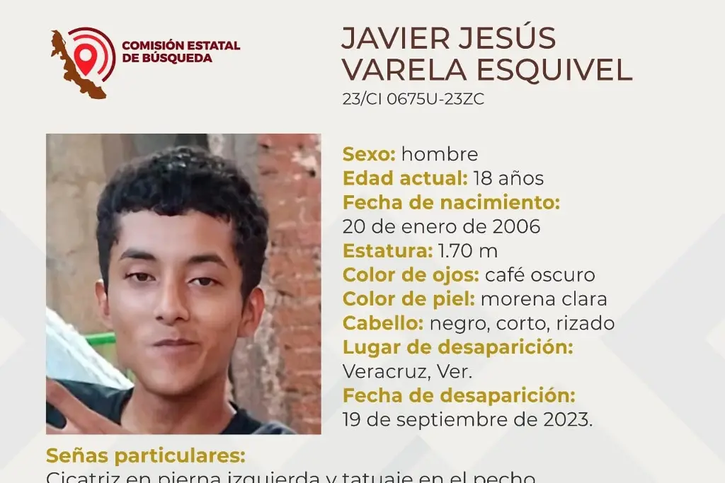 Imagen Continúa la búsqueda de Javier; desapareció en colonia de Veracruz hace un año 