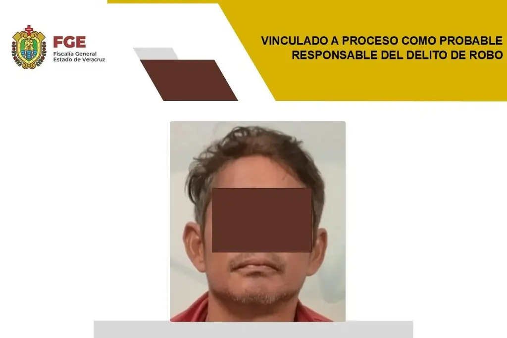 Imagen Lo vinculan a proceso por presunto robo en tienda comercial de Veracruz 