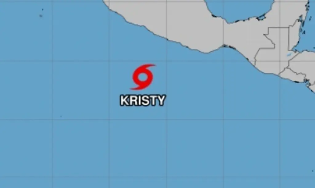 Se forma la tormenta tropical 'Kristy' frente a costas de Guerrero y Michoacán 