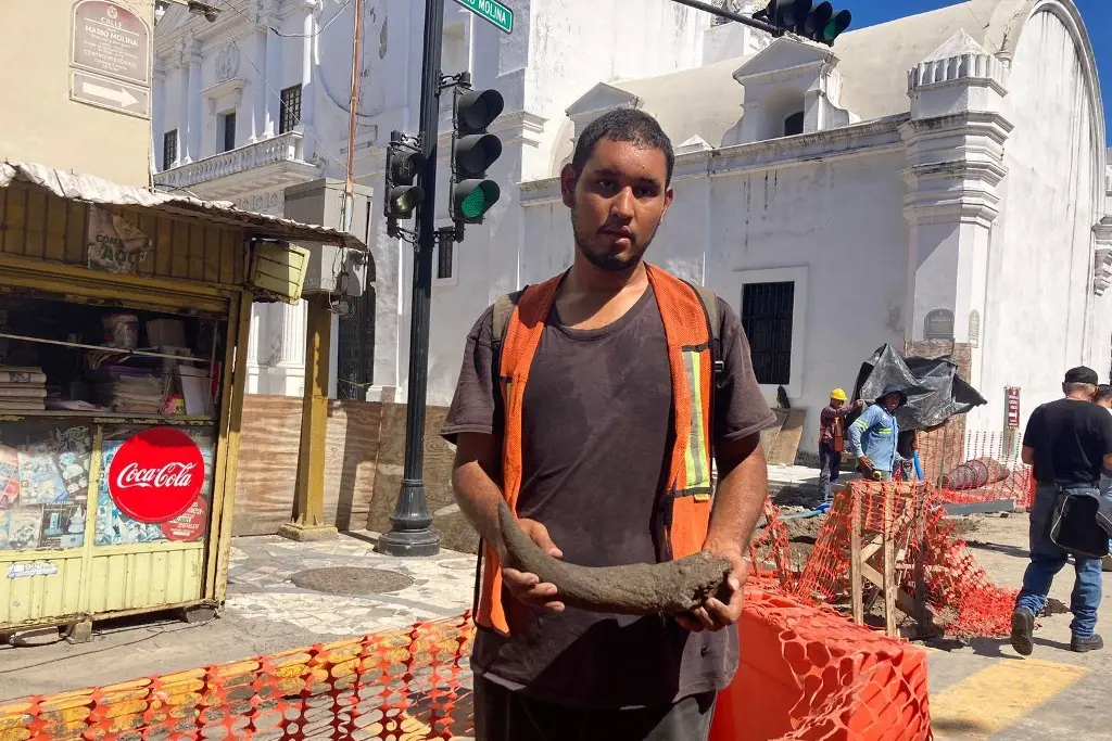 Imagen Hasta huesos han hallado en trabajos de excavación del Centro Histórico de Veracruz