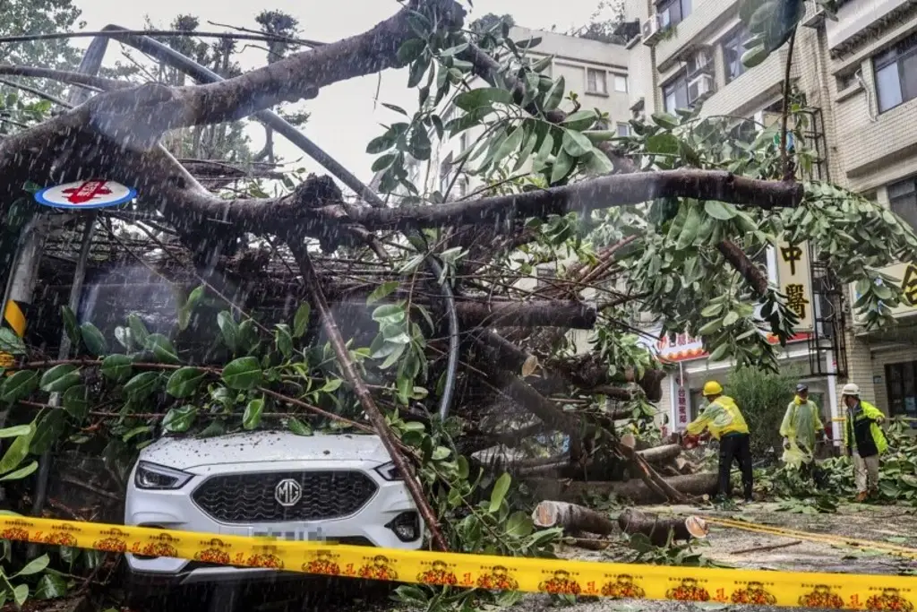 Imagen Taiwán se paraliza por el fuerte tifón Kong-rey, que deja un muerto