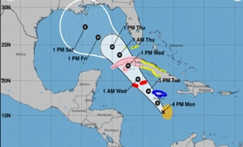 Imagen Se forma la tormenta tropical 'Rafael'; pone en alerta a Cuba, Jamaica e Islas Caimán