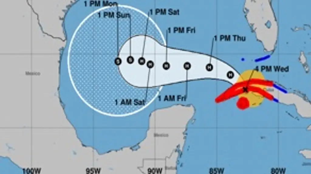 Imagen Estas podrían ser algunas trayectorias del huracán 'Rafael'; se dirige al Golfo de México