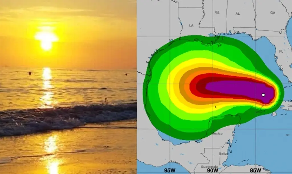 Imagen Hoy ambiente cálido en Veracruz y en vigilancia el huracán Rafael que viene al Golfo de México