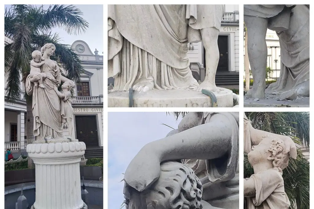 Imagen Vandalizan la escultura más antigua de Veracruz; es de mármol 